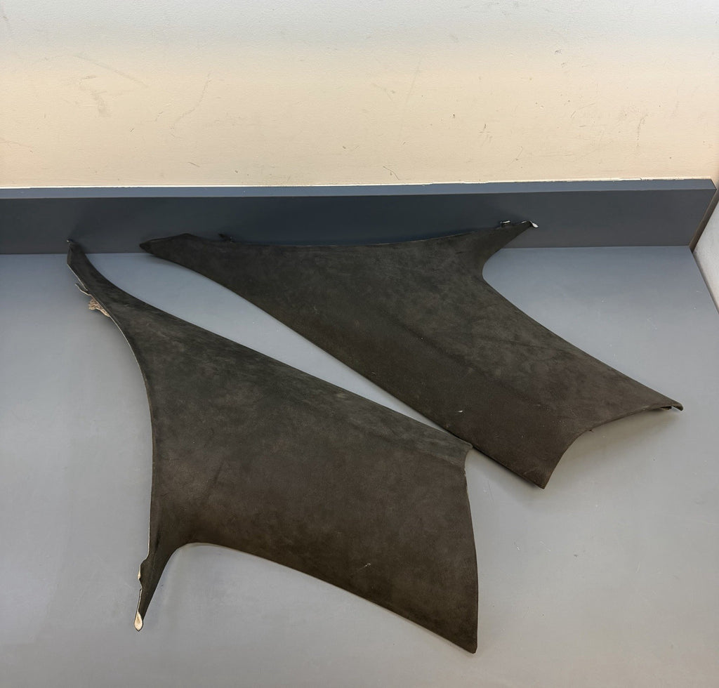 04-10 BMW E63 M6 Headliner Roof Pillar Trim Sun Visor Black Alcantara Set OEM