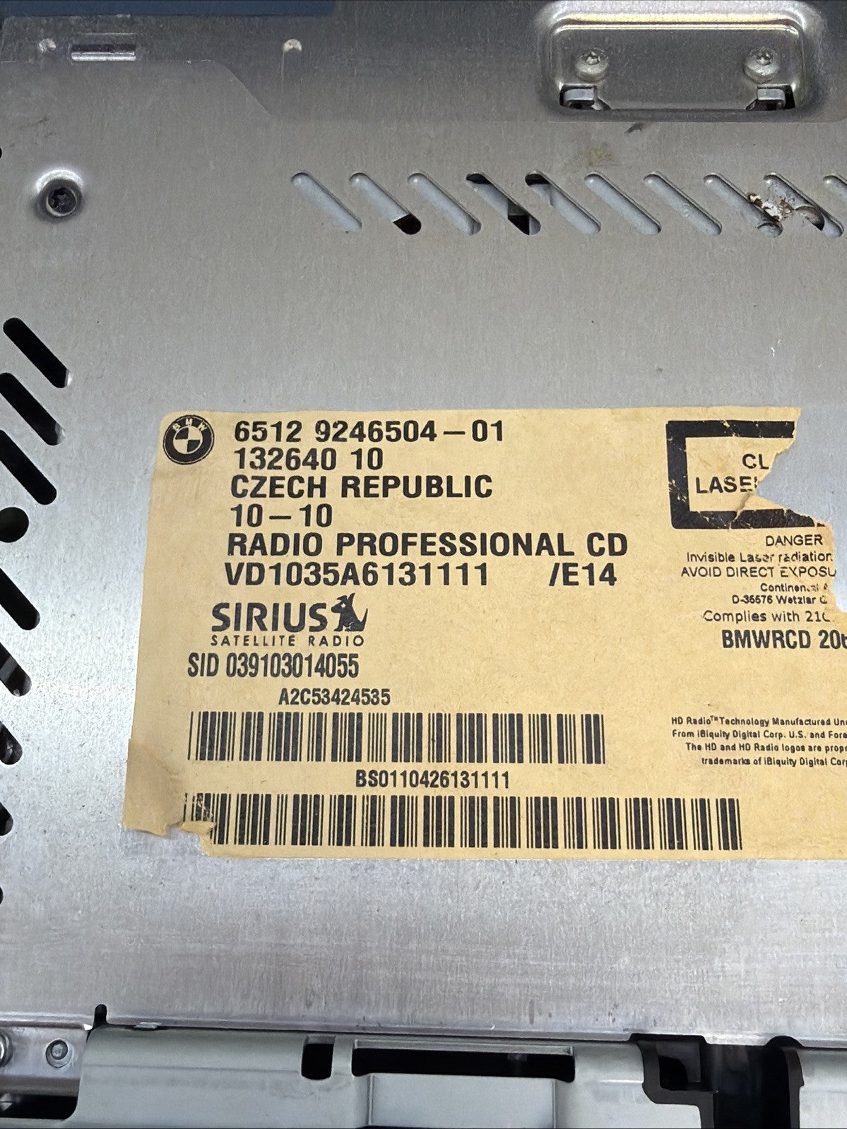 BMW E88 E82 E90 E92 E84 X1 CD Radio Professional Tuner Receiver CD 9246504