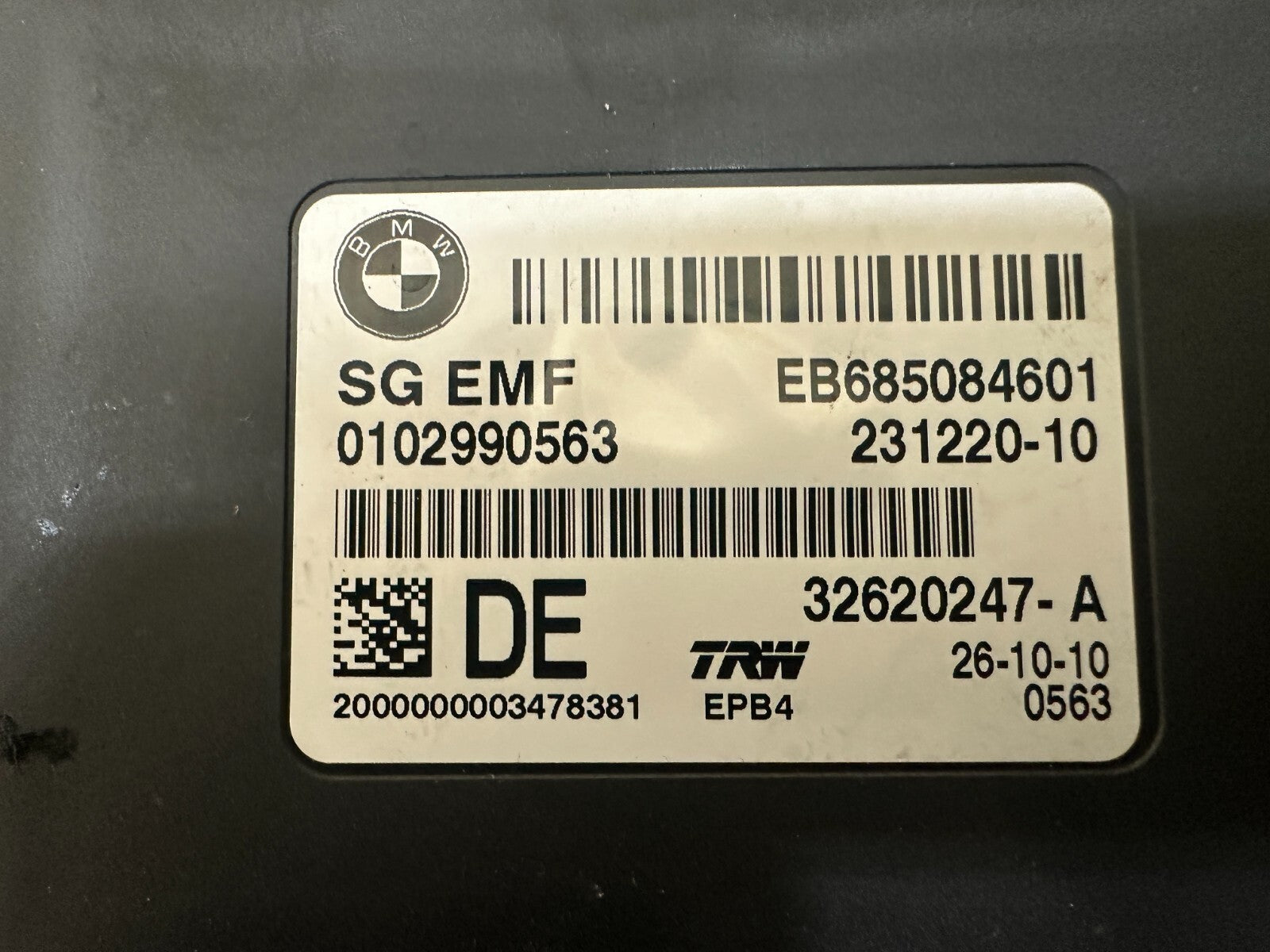 BMW 2010-2017 F10 F06 5 SERIES PARKING BRAKE CONTROL MODULE OEM 231220/32620247