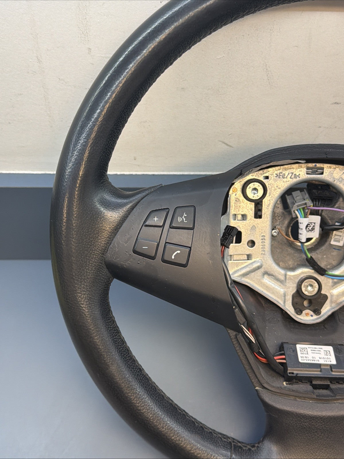 2011-2013 BMW X5 E70 XDRIVE35I FRONT LEFT STEERING WHEEL LEATHER BLACK HEATED