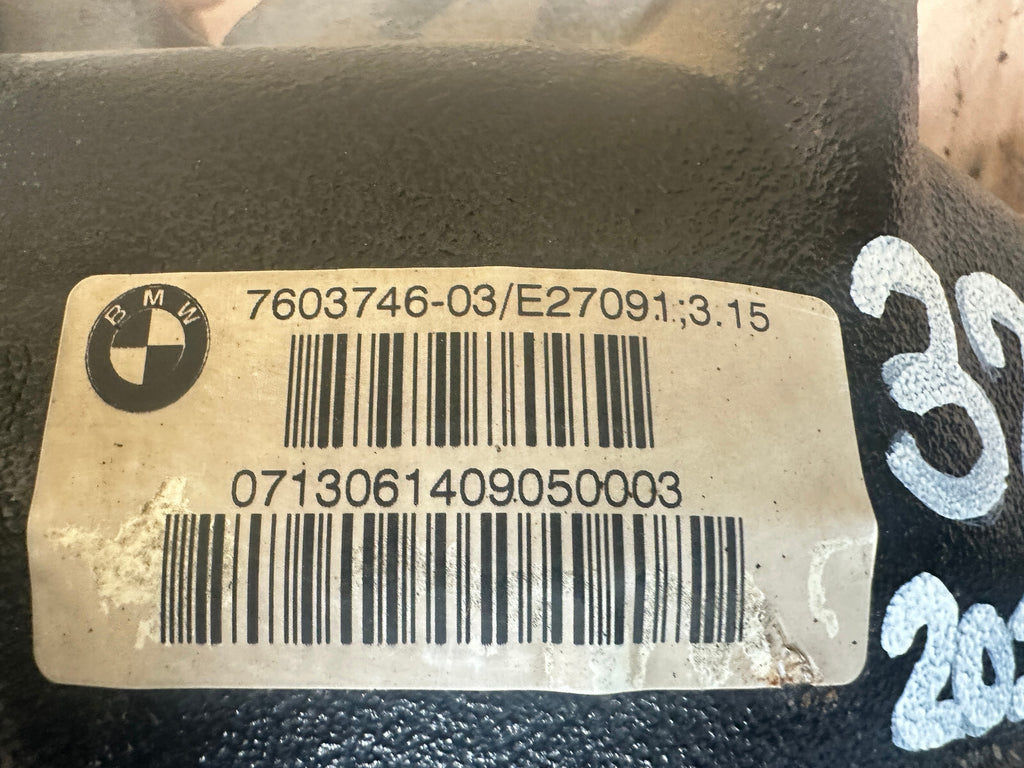 BMW 11-19 320i ed 328iX 418i F30 F32 REAR DIFFERENTIAL FINAL 3.15 DRIVE 7603746