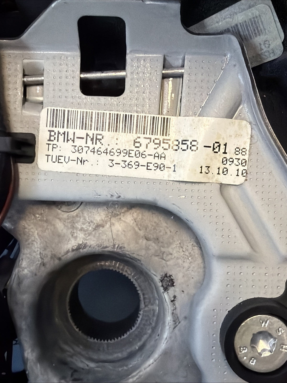 BMW 06-11 E90 3 SERIES BLACK LEATHER SPORT STEERING WHEEL W PADDLES OEM 6795858