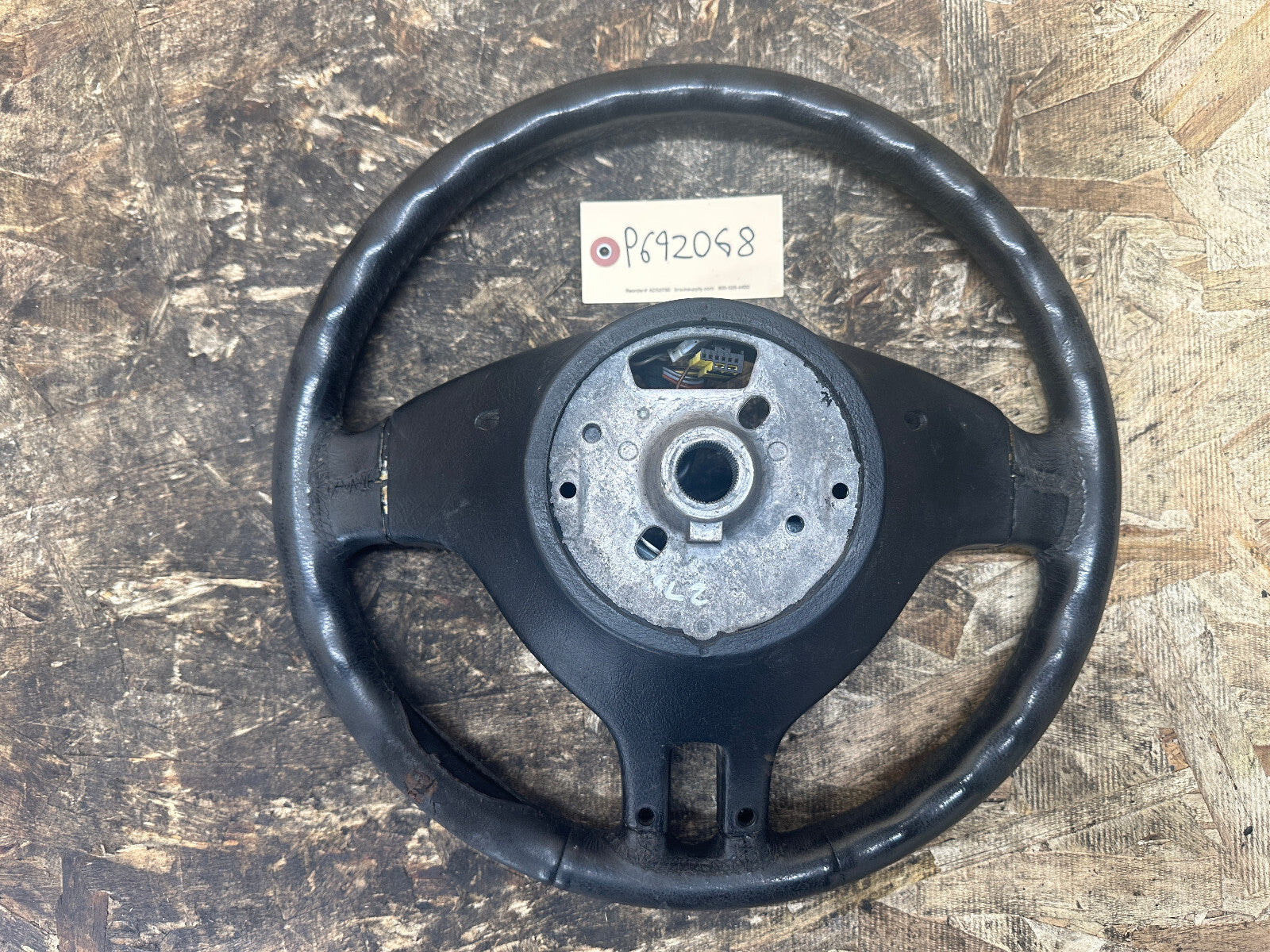 BMW 99-06 BROKEN E46 3 SERIES BLACK LEATHER SPORT STEERING WHEEL 101493/6760659