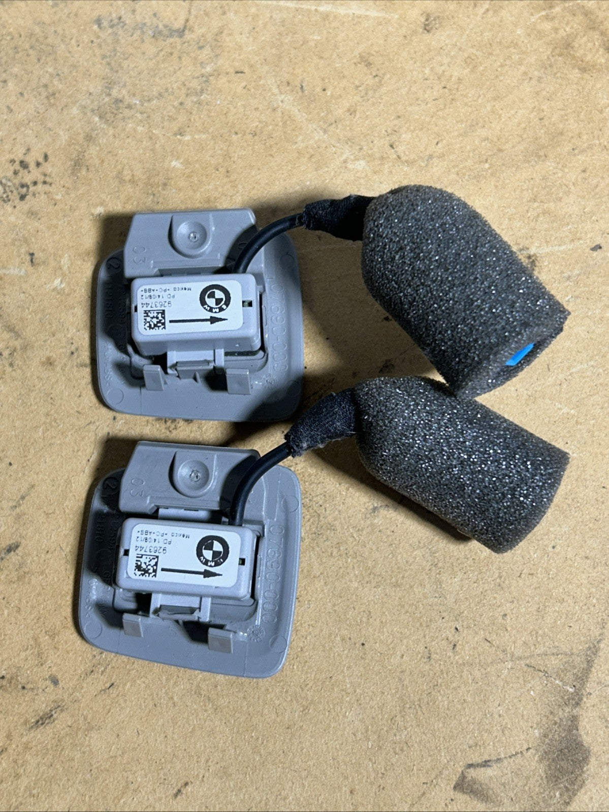 2011-2017 X3 OEM BMW Hands-free Microphone SET OF 2 F15 F25 9263744 GREY