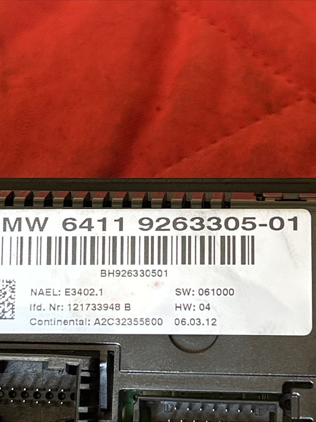 07-13 OEM BMW E92 E93 328 335 Coupe AC Climate Control Switch Panel 9263305