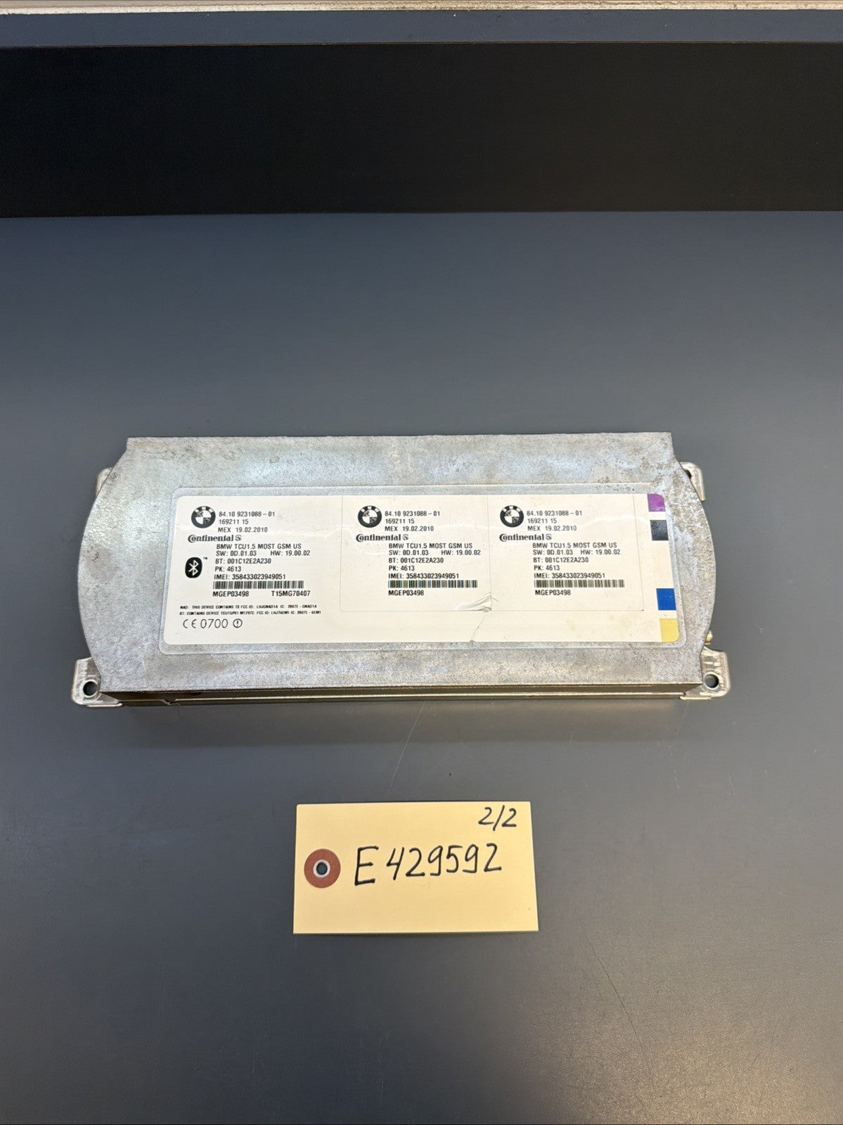 OEM BMW E70 E88 E90 E92 F02 F10 Combox Telematics TCU Bluetooth Module 9231088
