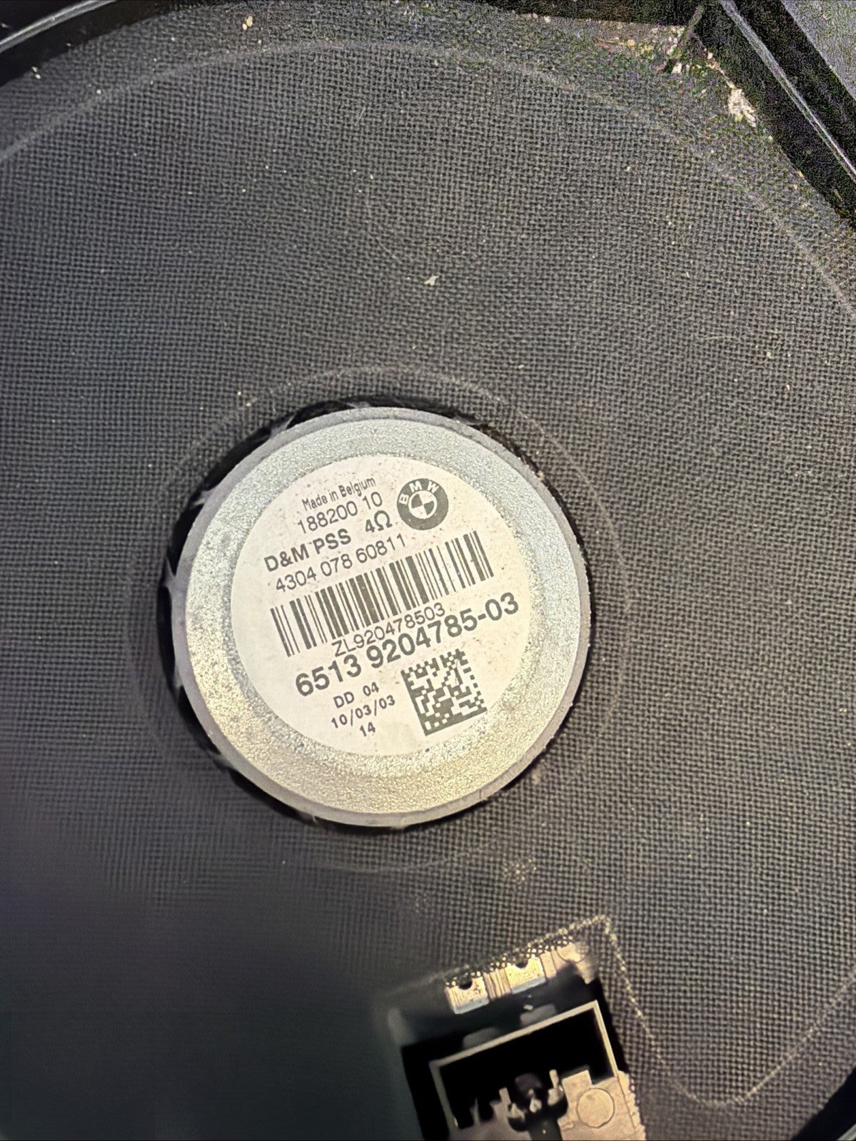 OEM 06-13 BMW E82 E88 E90 E92 128 328 335 Floor Left Speaker Subwoofer 9204785