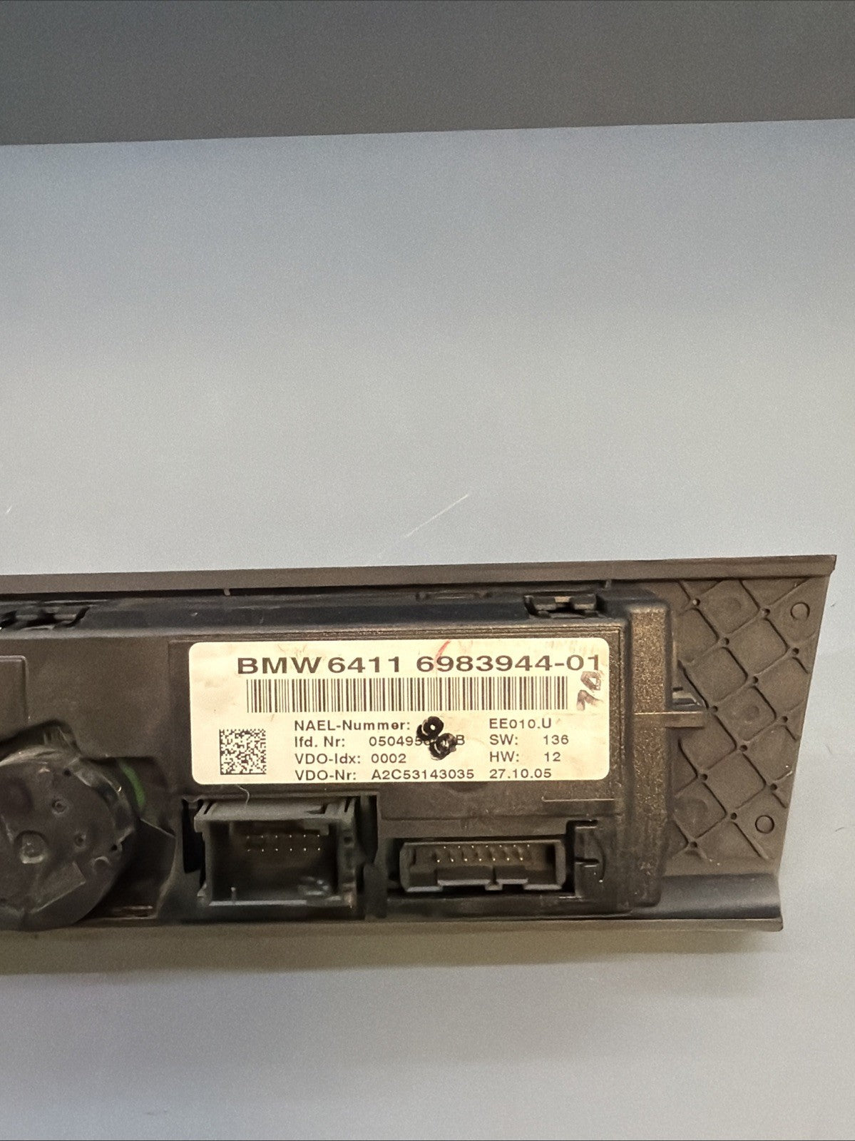 06-11 BMW E90 E91 3-SERIES CLIMATE CONTROL A/C HEATER CONTROL UNIT GRAY 6983944