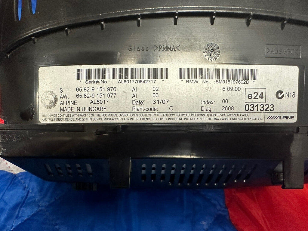 BMW E60 E63 E64 5 6'ies INFORMATION MONITOR SCREEN 6.5" DISPLAY NAVI CID 9151976