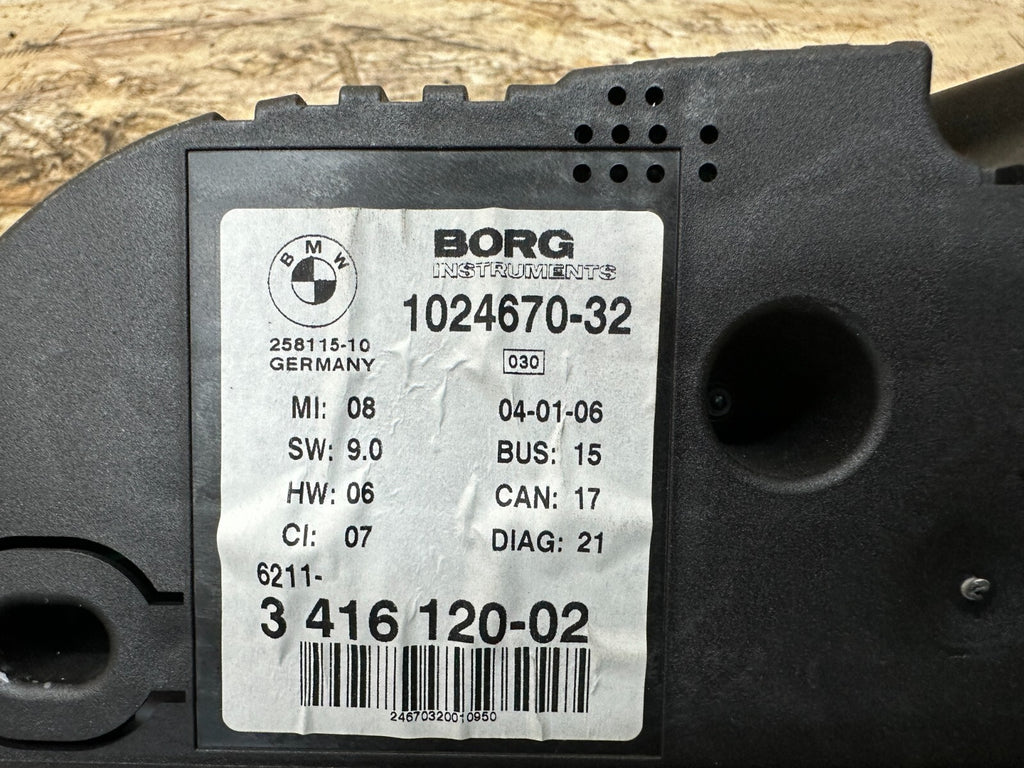 BMW 2003-2006 E83 X3 SPEEDOMETER INSTRUMENT CLUSTER MPH OEM 3416120