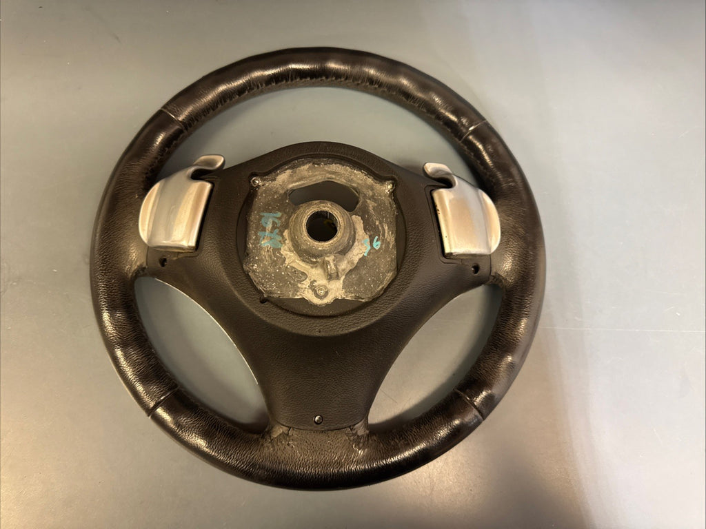BMW 06-12 E90 E88 NON HEATED SPORT STEERING PADDLE SHIFT BLACK LEATHER 6781086