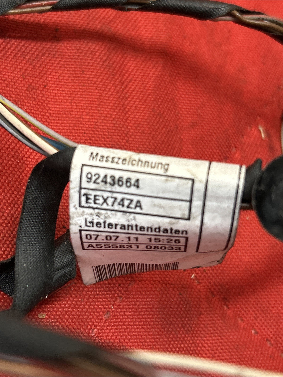2011-2017 BMW X3 REAR LEFT DOOR WIRING HARNESS FACTORY OEM 9243664