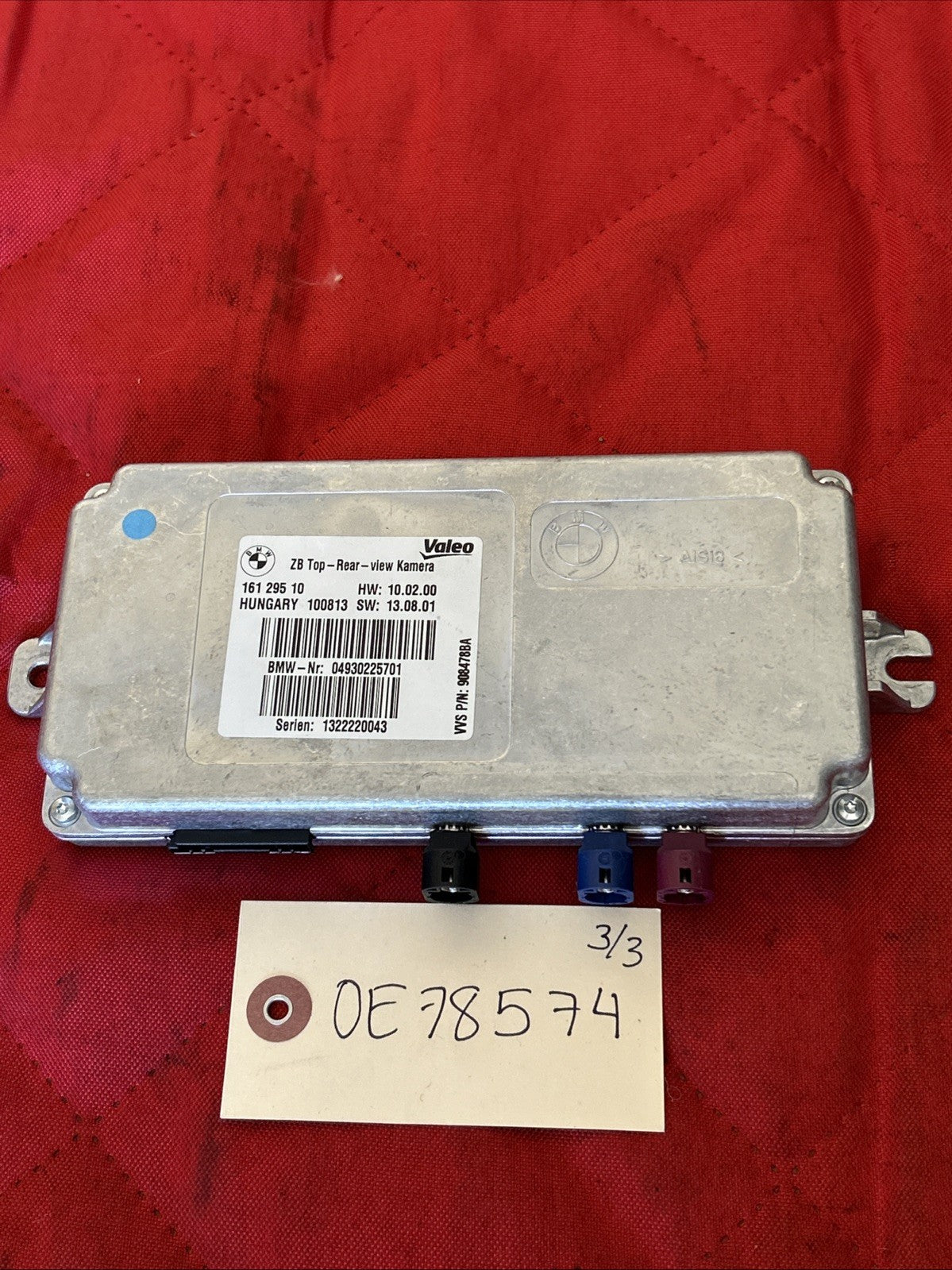 BMW 2010-2019 F25 F30 F32 F85 REAR VIEW CAMERA CONTROL MODULE OEM 16129510