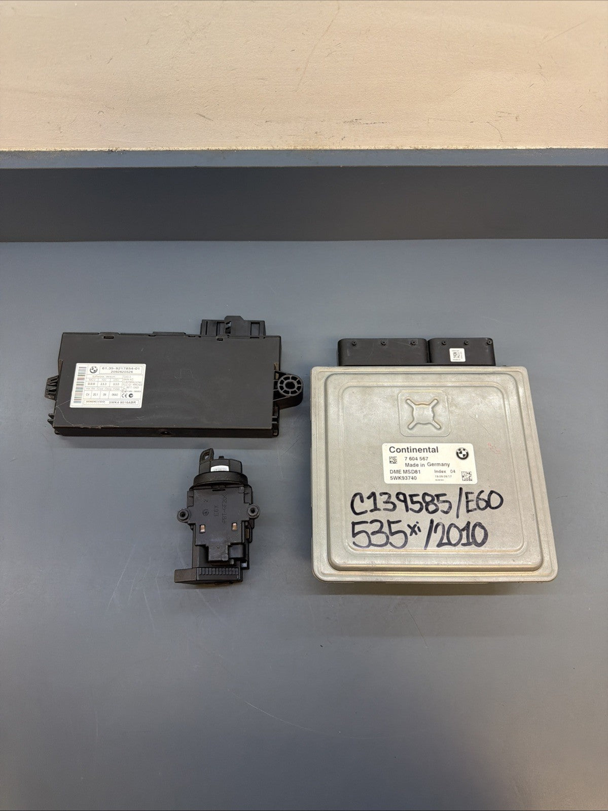 BMW N54 Engine Computer Key CAS 3 Module ECU DME Unit E60 E88 E92 MSD81 7604567