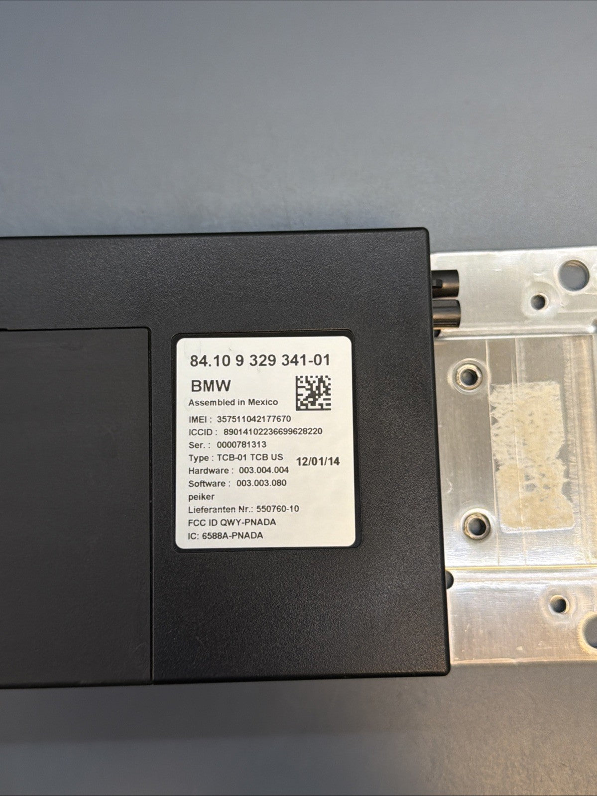 2014 - 2017 BMW F06 F10 F22 F30 F32 F25 Telematics Control Unit Module 9329341