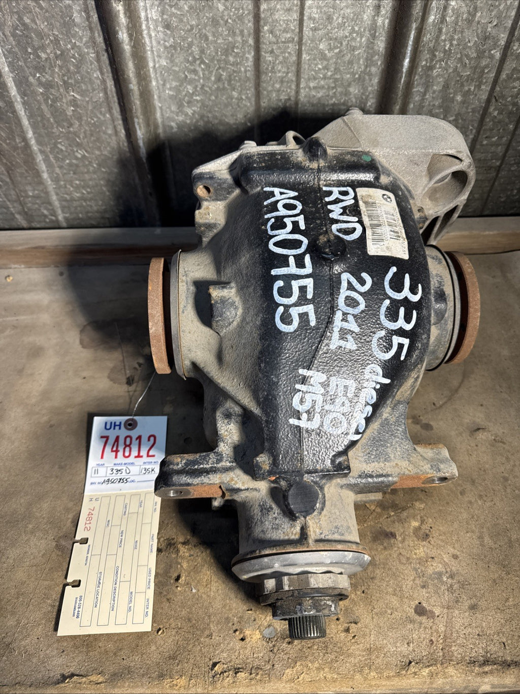BMW REAR DIFFERENTIAL 335D SERIES E90 RWD FINAL DRIVE 2.81 7571175