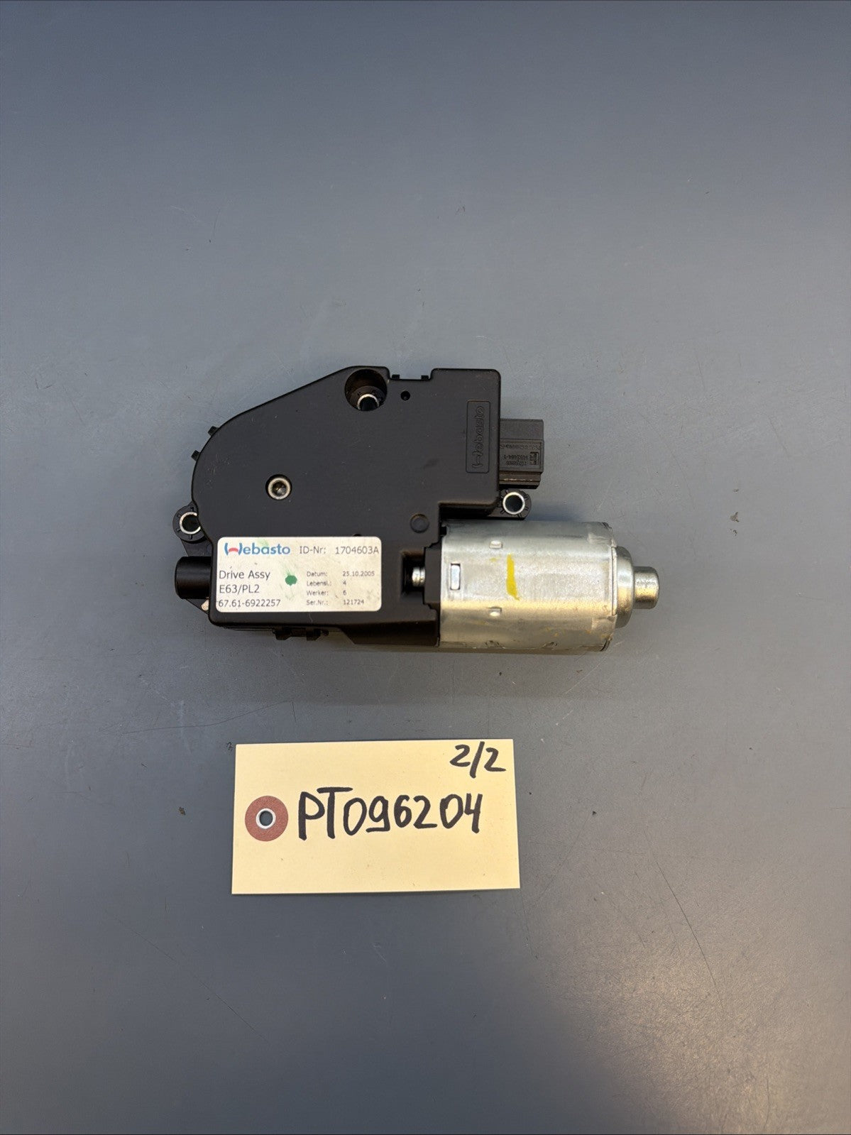 05-13 BMW E63 E82 E90 E92 SUNROOF MOON ROOF MOTOR UNIT 6922257 OEM