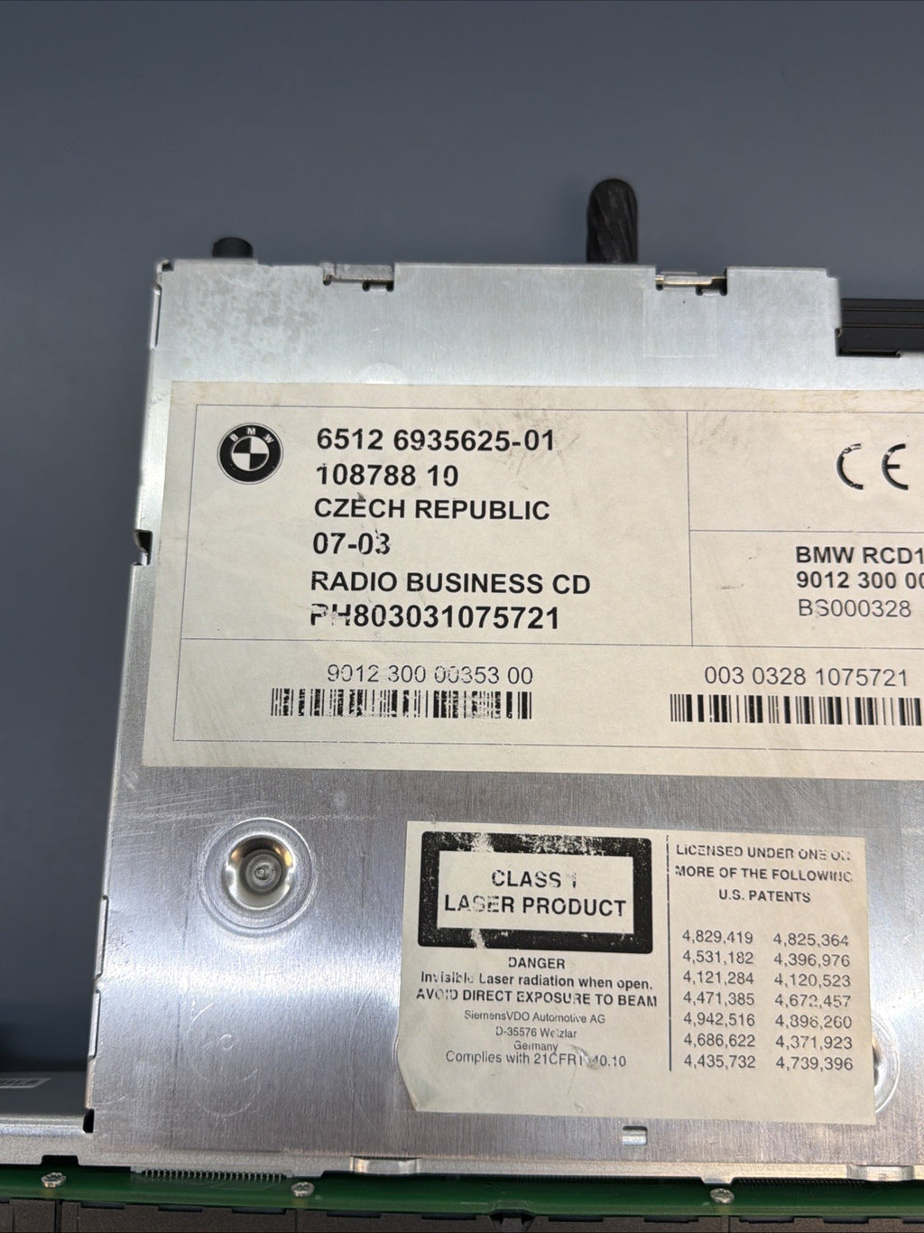 BMW X3 Z4 SERIES E83 E85 E86 CD RADIO BUSINESS AUDIO PLAYER BLACK 6935625