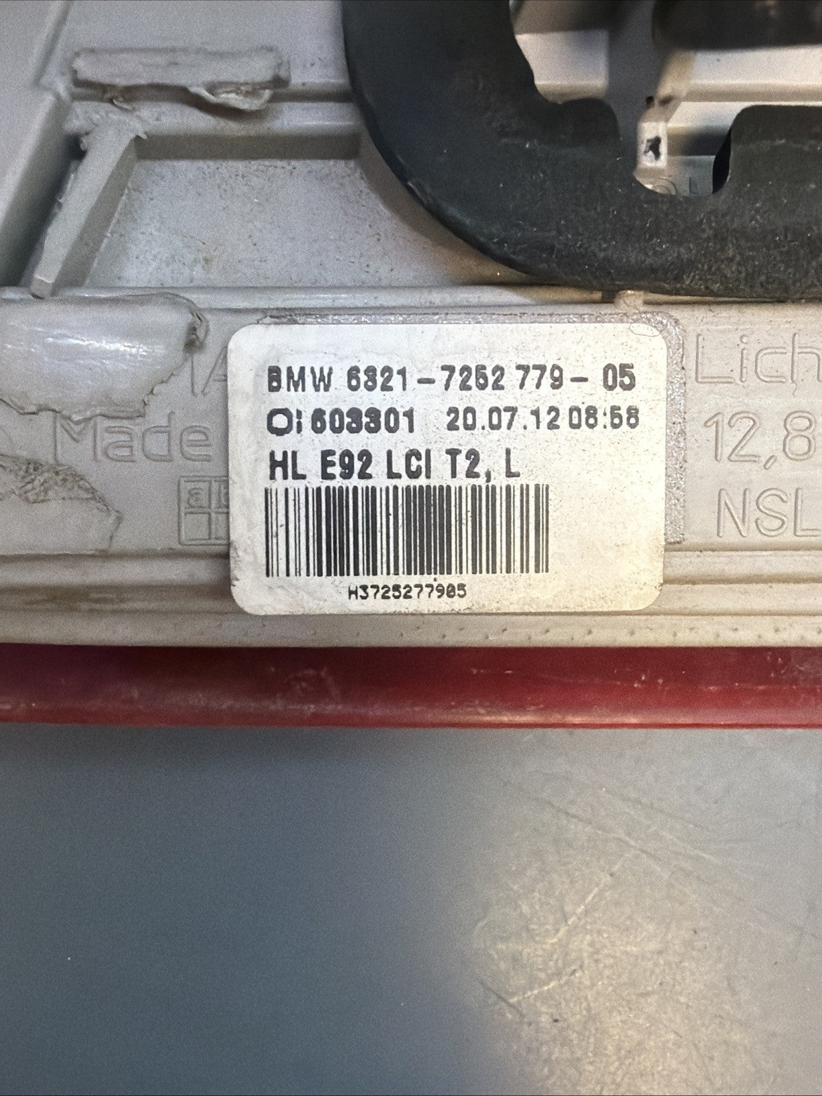 2011 - 2013 BMW 3 Coupe E92 328i 335i Left Driver LH Tail Light Inner 7252779