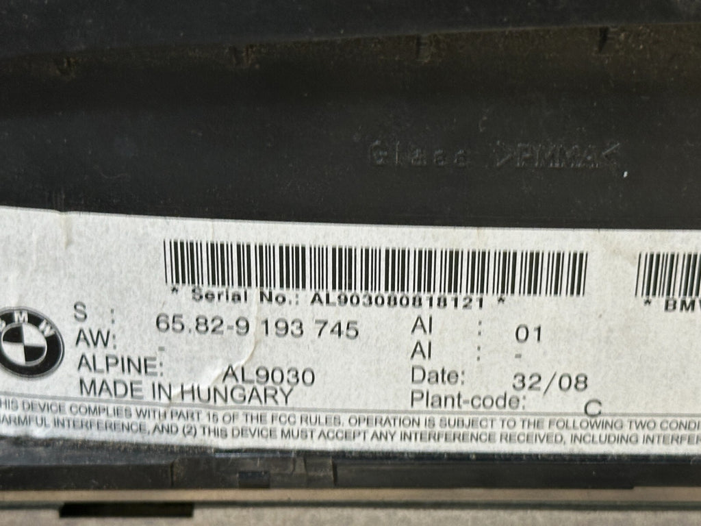 BMW 2006-2013 E90 E92 E9X SAT GPS NAVIGATION DISPLAY SCREEN iDrive OEM 9193745