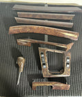 01-05 BMW E46 4 DOOR SEDAN 3 SERIES WOOD GRAIN TRIM INTERIOR 8 PIECE SET OEM
