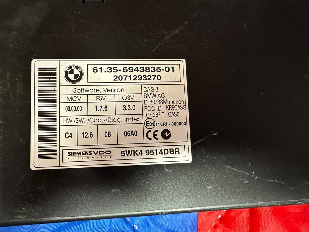 BMW 328I 128I E90 E92 E93 E82 N51 ENGINE ECU SET DME MSV80 CAS3 KEY SET 7576670