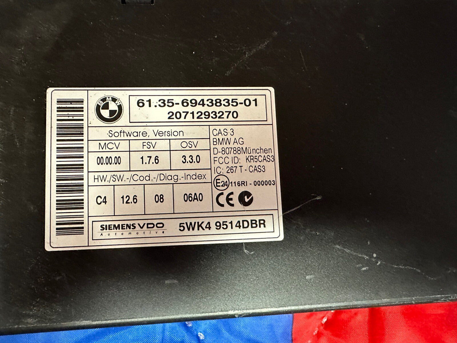 BMW 328I 128I E90 E92 E93 E82 N51 ENGINE ECU SET DME MSV80 CAS3 KEY SET 7576670