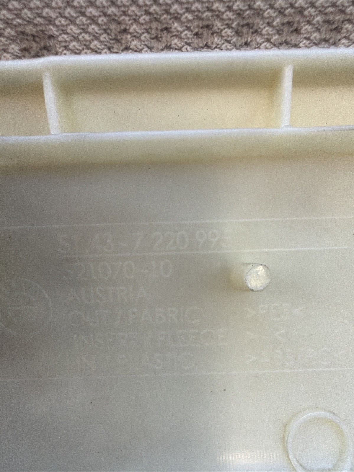 12-18 BMW SERIES 3 328i F30 FRONT LEFT DRIVER SIDE A PILLAR TRIM COVER 7220995