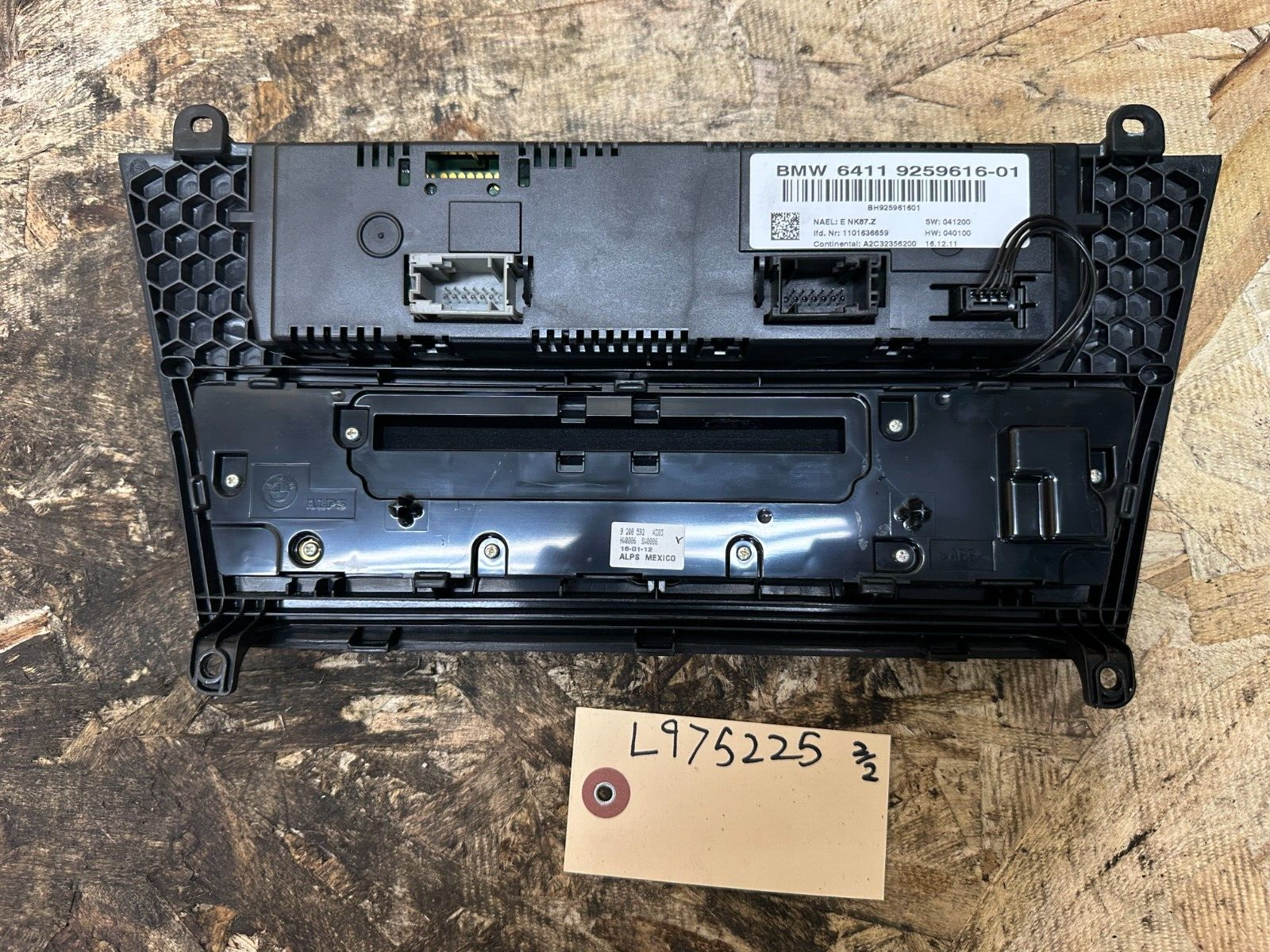 BMW 11-17 F25 X3 AC/HEATER CLIMATE CONTROL SWITCH PANEL+TRIM BLACK OEM 9259616