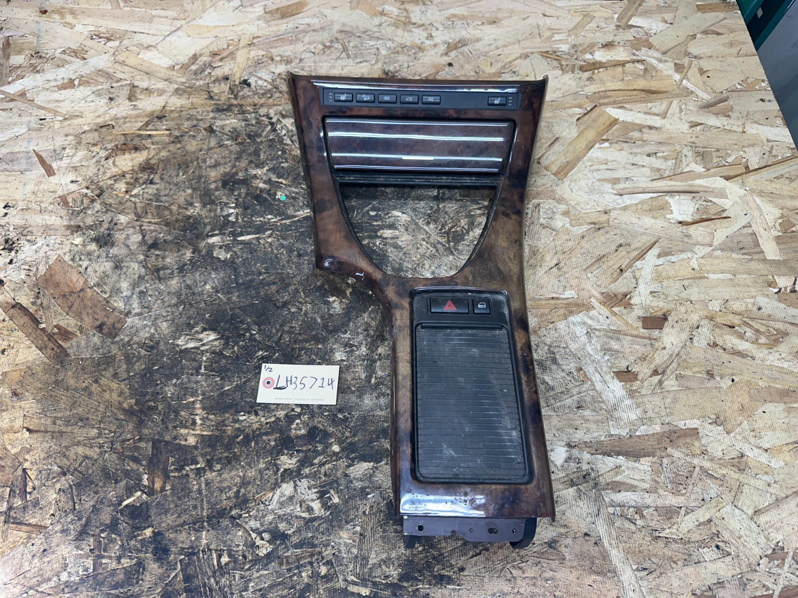 BMW 1999-2006 E53 X5 WOOD CENTER CONSOLE SHIFTER BEZEL TRIM OEM 9408021