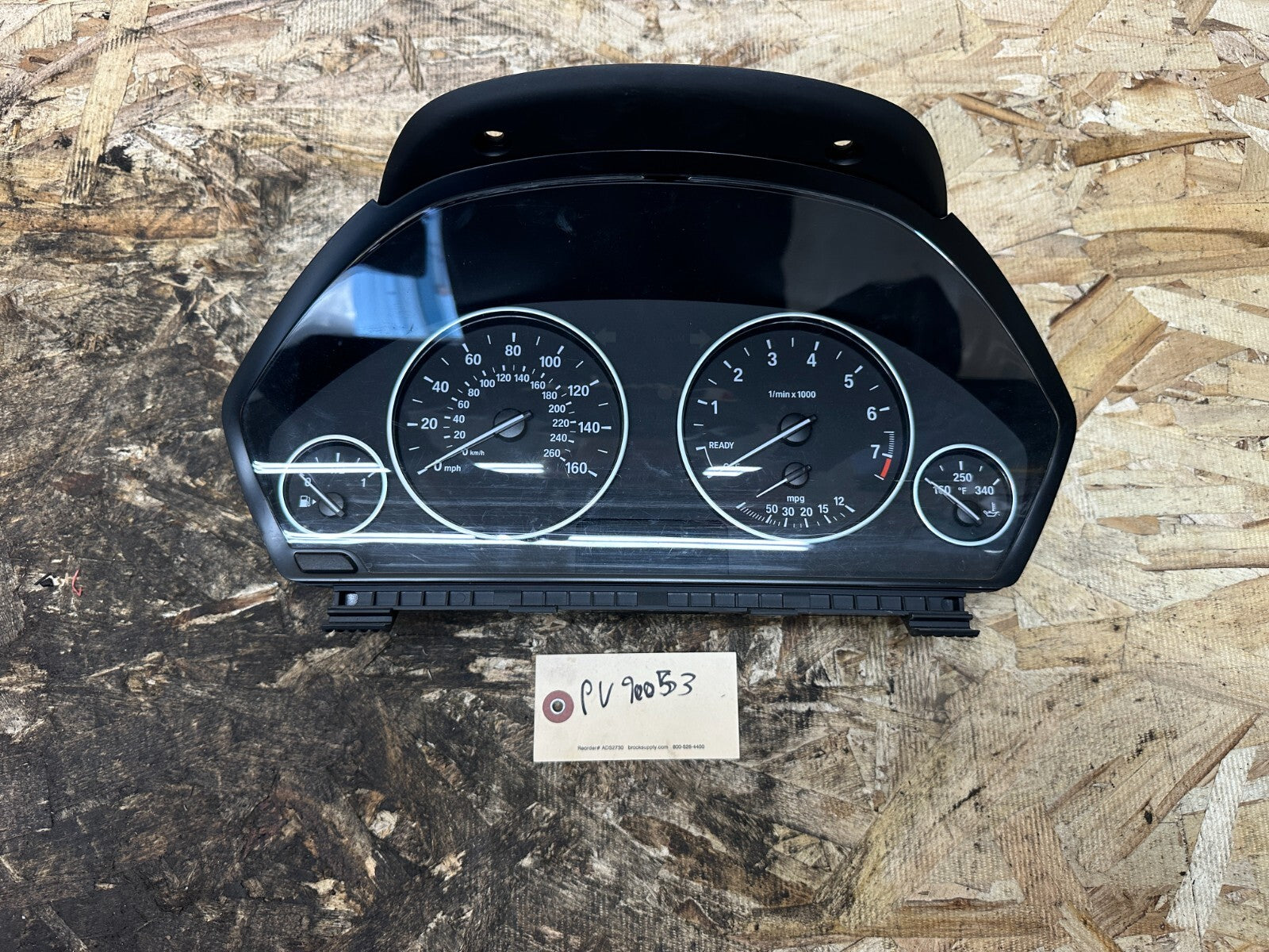 BMW F30 3 SERIES 2012-2015 SPEEDOMETER GAUGE CLUSTER MPH BLACK OEM 9232894