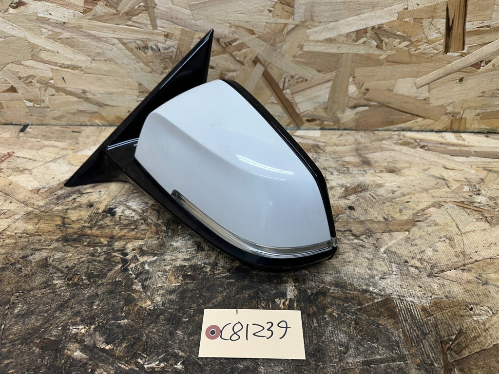 BMW 2012-2019 F30 3 SERIES DRIVER POWER SIDE MIRROR WHITE OEM 021185