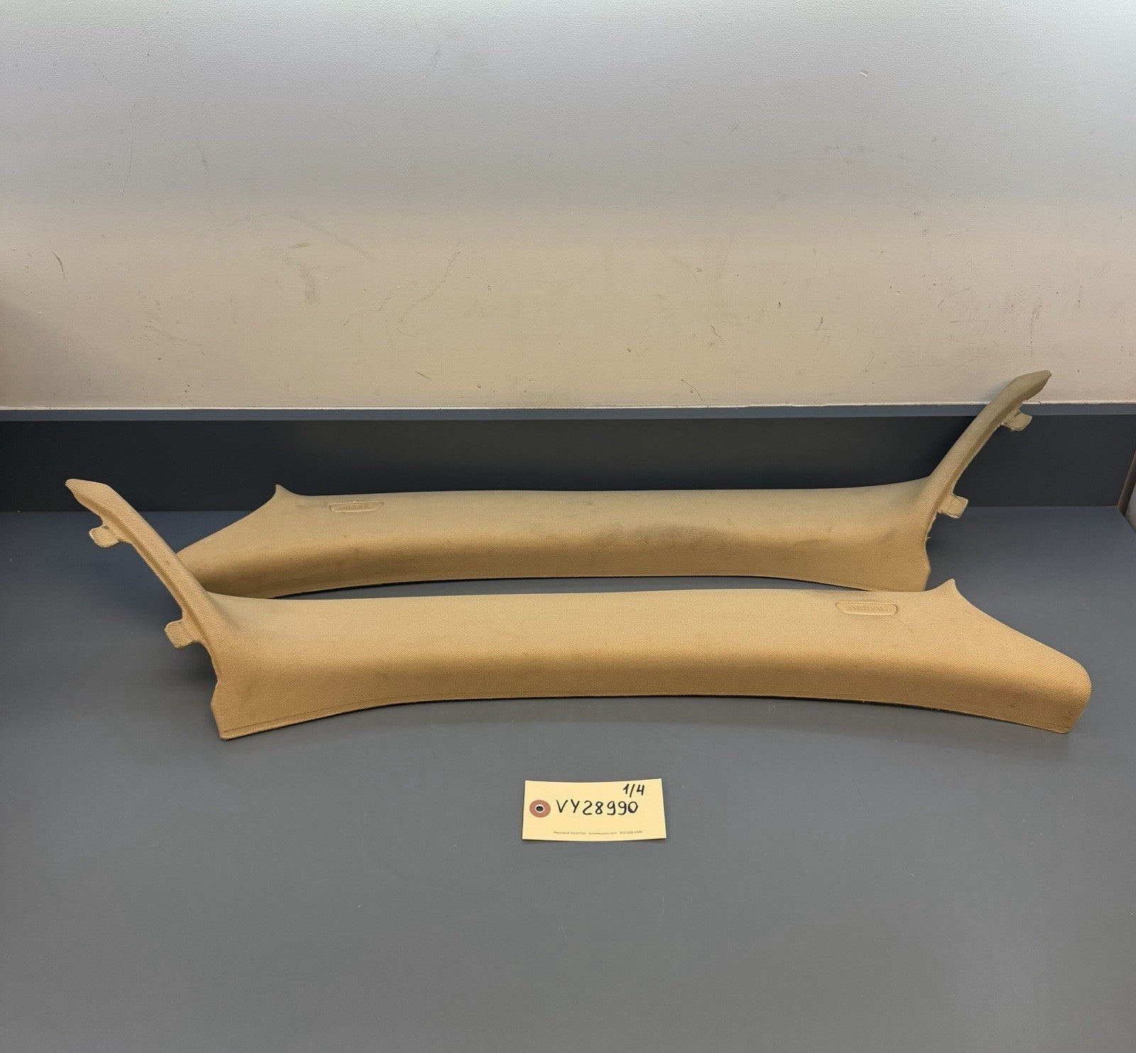 12-2015 BMW X1 Front Left Right A Pillar Trim Panel Cover 2990774 2990773 BEIGE