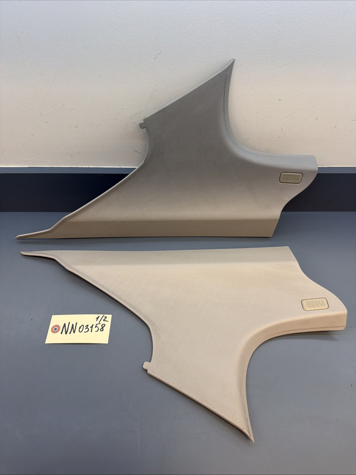 09-12 BMW E90 3 Series Rear Left & Right C Pillar Trim Set Gray 7249660 7249659