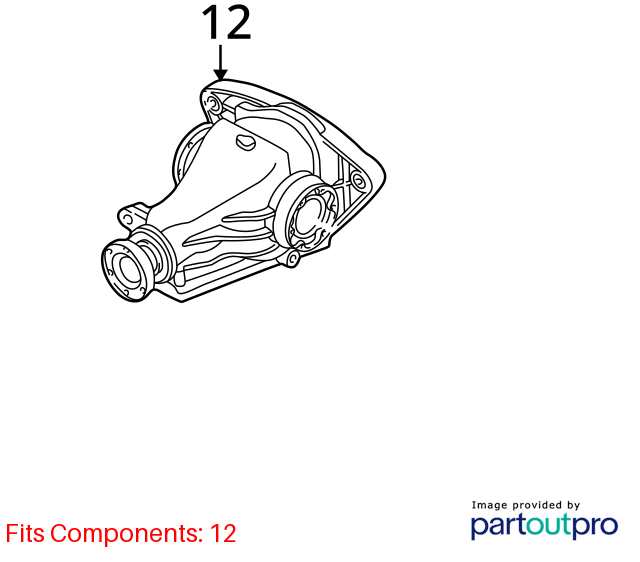 BMW REAR DIFFERENTIAL E39 530I SERIES FINAL DRIVE 3.46 33107529494 