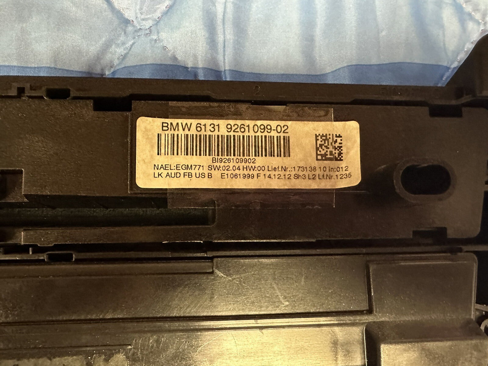2012-2014 BMW 328i F30 3-SERIES A/C HEATER CLIMATE CONTROL  SWITCH UNIT 9261099