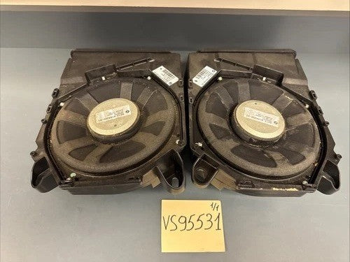 08-13 BMW E82 E88 135I FRONT LEFT & RIGHT HI-FI AUDIO SUBWOOFER SET OEM 9143143