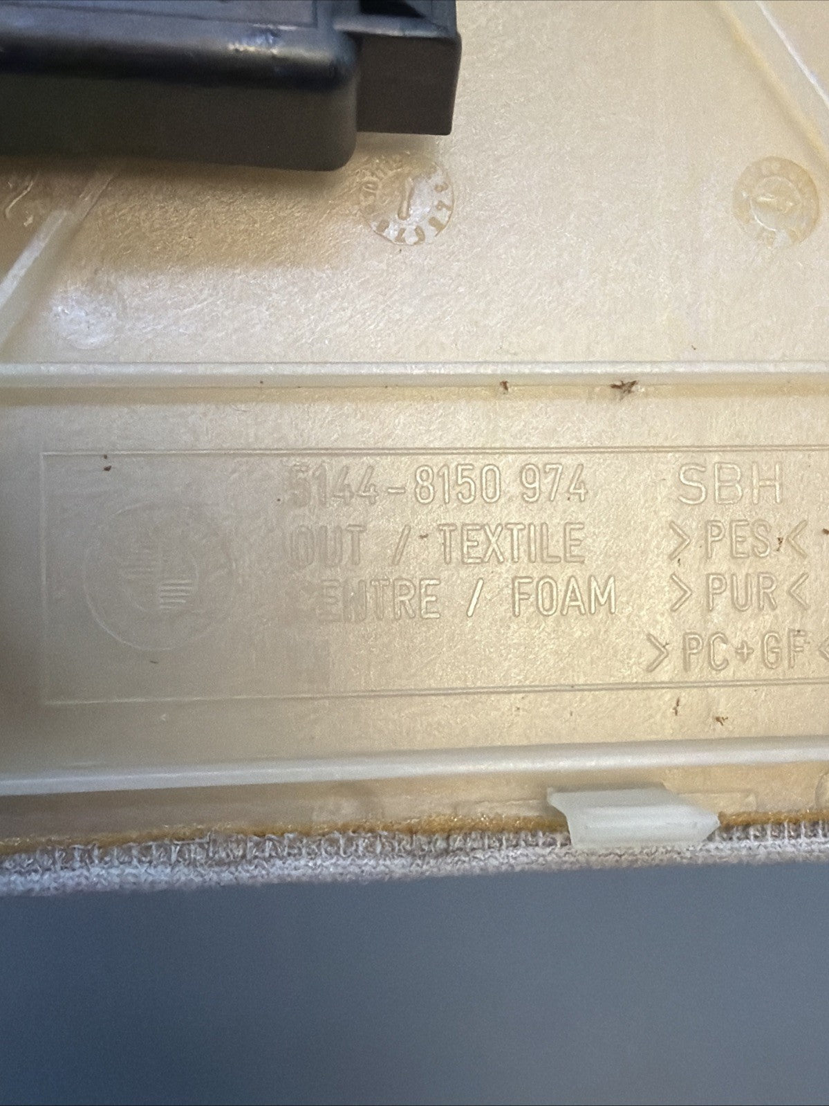 97-03 BMW E39 540i 530i 525i SUN ROOF MOTOR ACCESS COVER GRAY 8150974