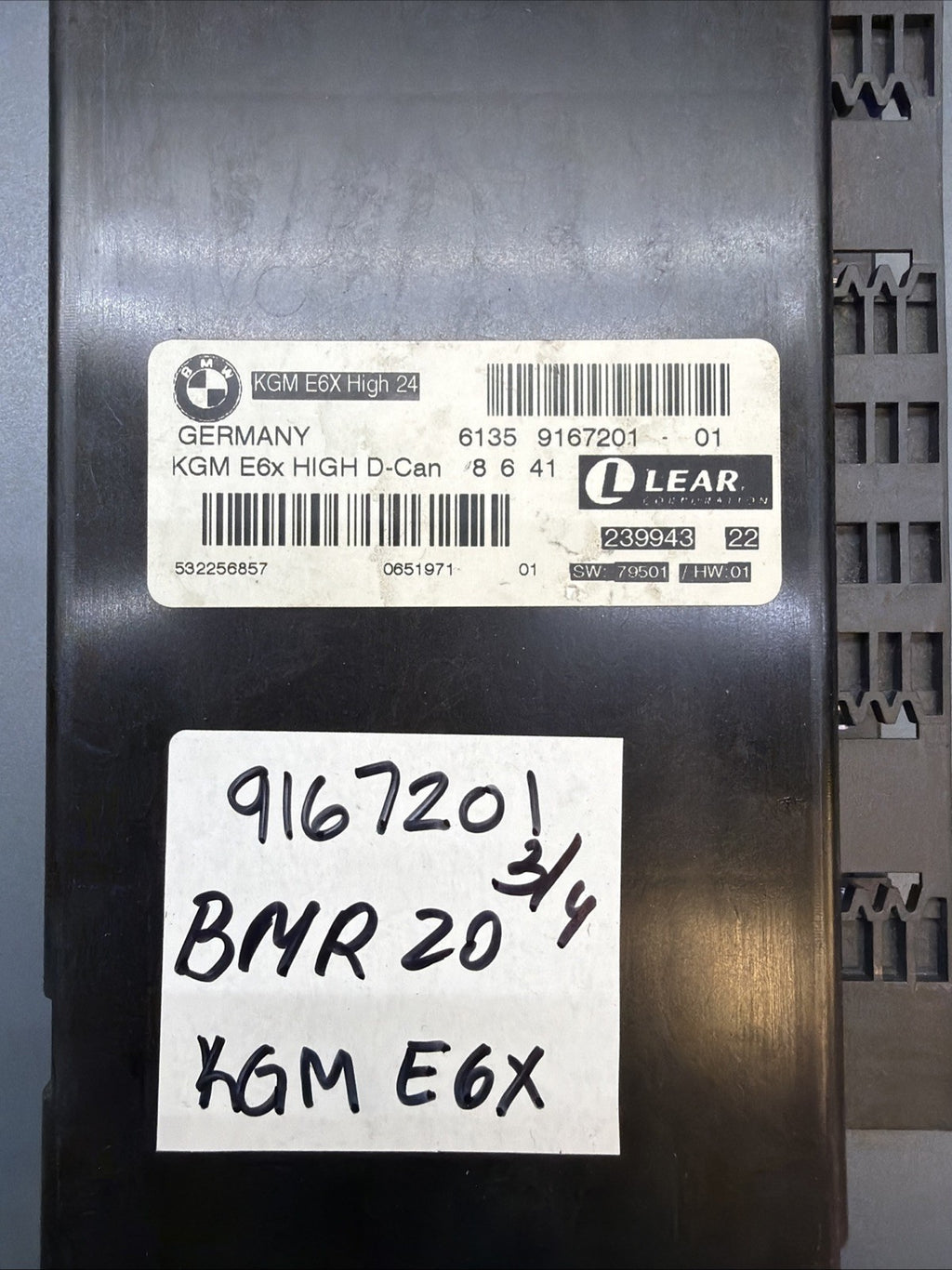 2008-2010 BMW E60550i 528i 535i BCM BODY CONTROL MODULE OEM 6135 9167201-01