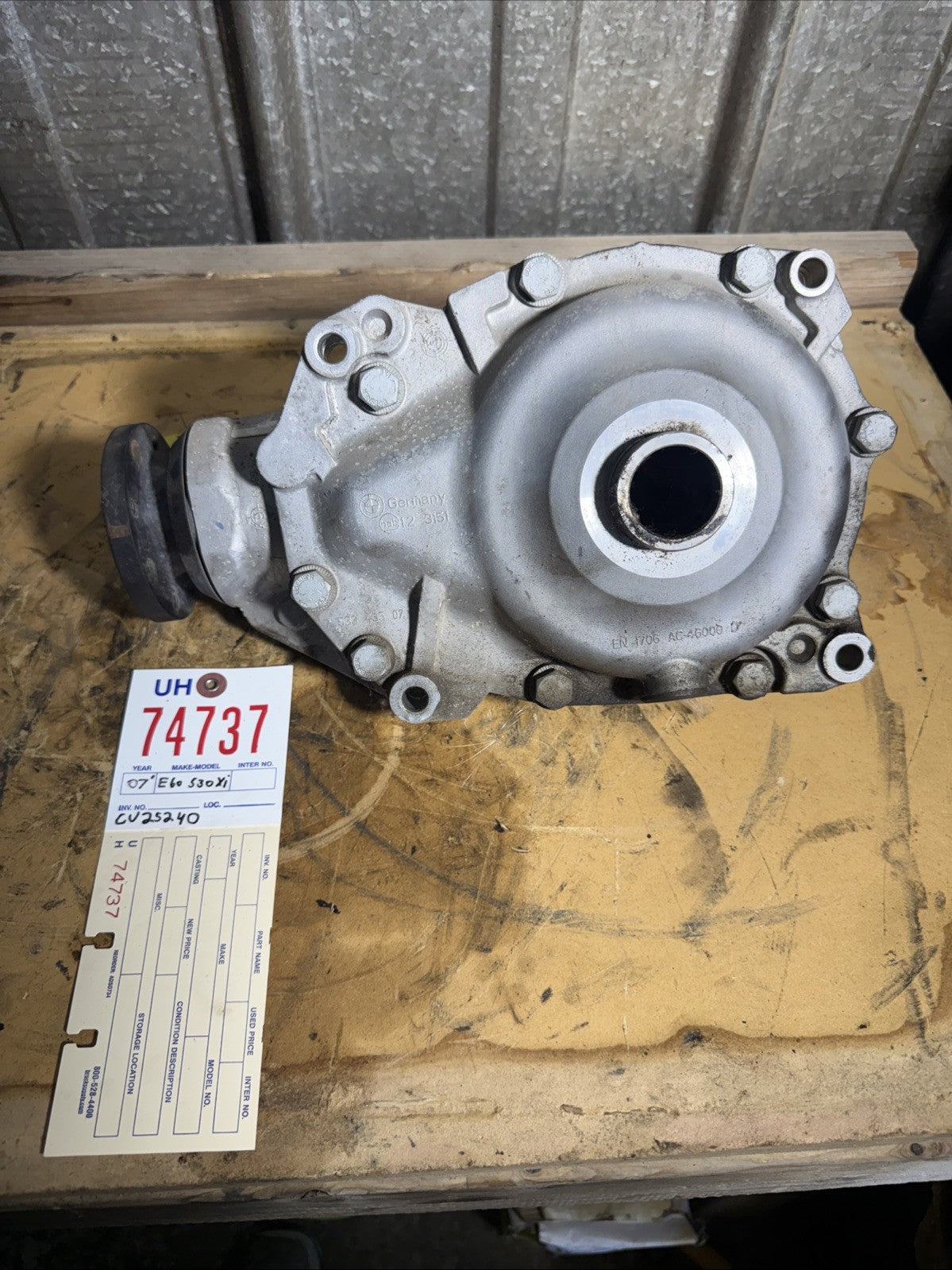 Front Differential Carrier Final 3.73 Drive AWD Diff OEM BMW E60 530XI 7543133