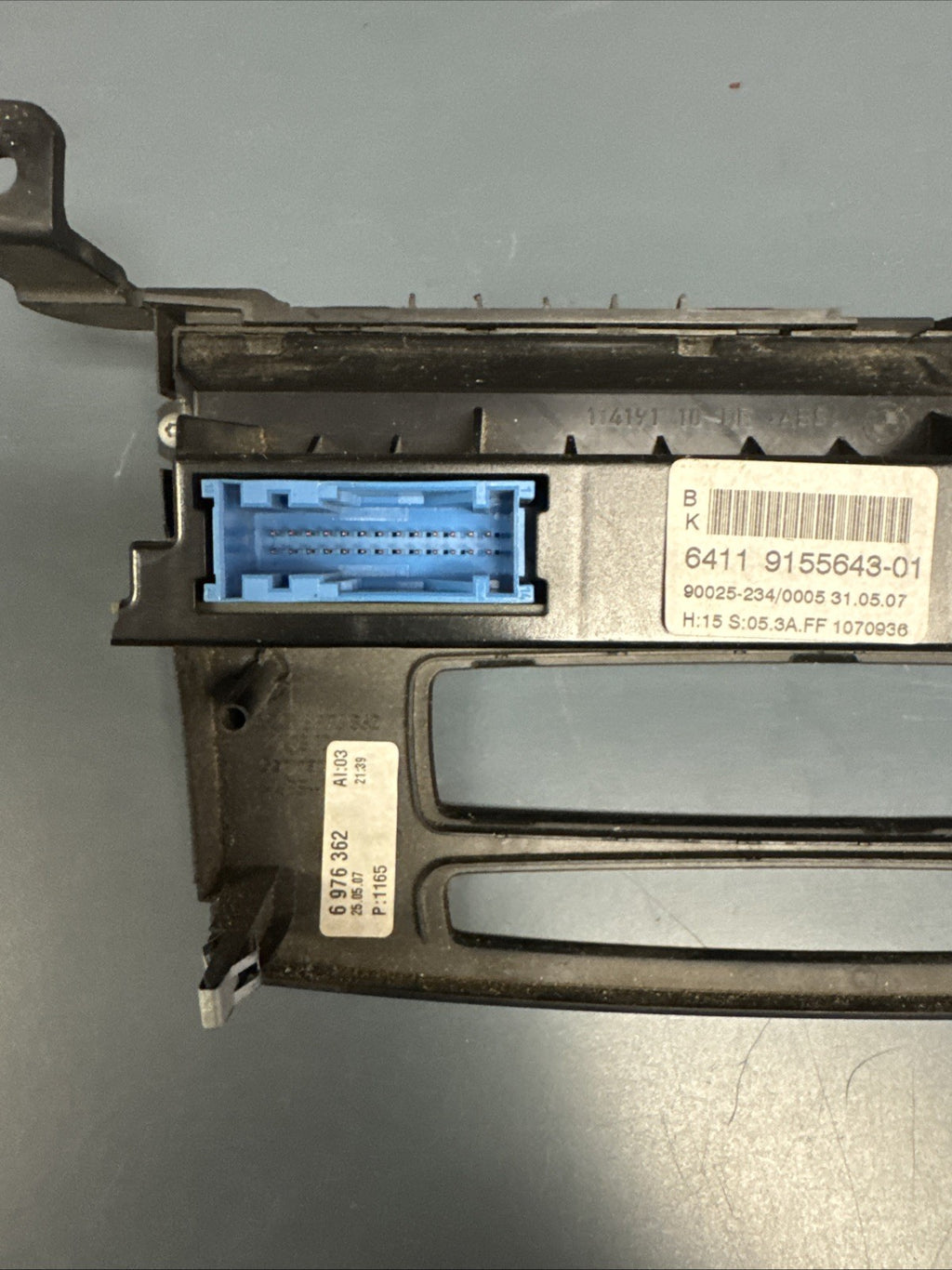 07-10 BMW E60 530i 528i 550i A/C HEAT CLIMATE CONTROL UNIT PANEL OEM 9155643