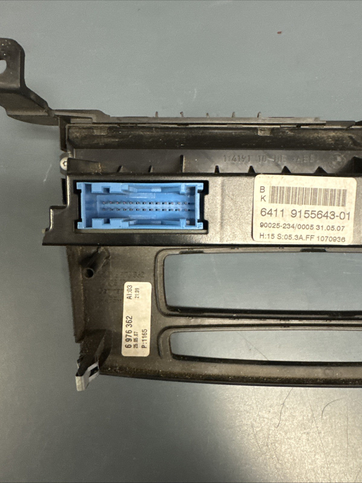 07-10 BMW E60 530i 528i 550i A/C HEAT CLIMATE CONTROL UNIT PANEL OEM 9155643