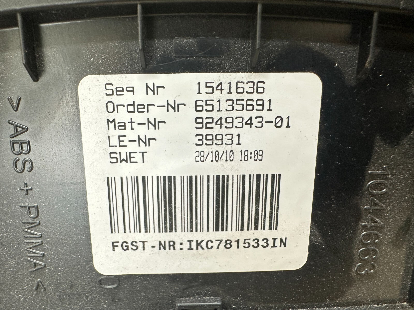 BMW 10-13 F10 5 SERIES SPEEDOMETER INSTRUMET GAUGE CLUSTER MPH 135k MI 9249343