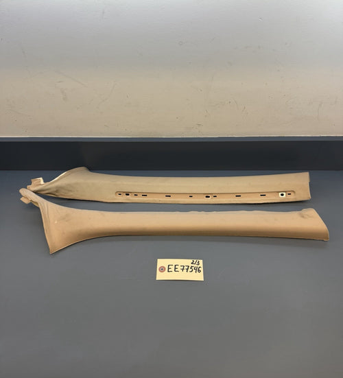 01-06 BMW E46 SEDAN Front Left & Right A Pillar Trim 8220240 8220239  BEIGE
