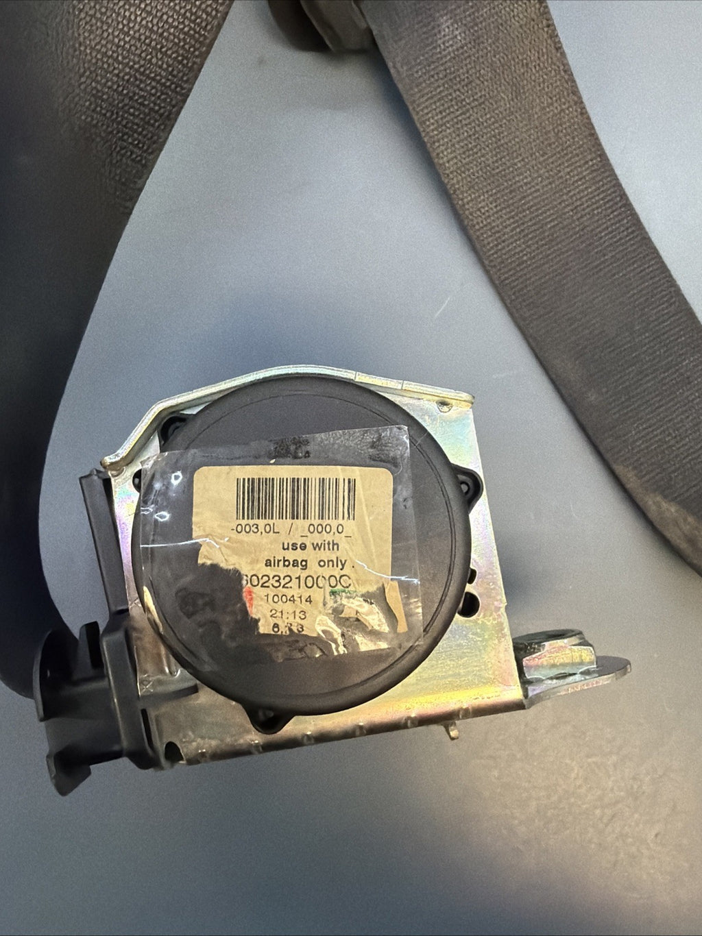 08-10 BMW E63 M6 650I FRONT LEFT DRIVER SIDE SEAT BELT BLACK 602321000
