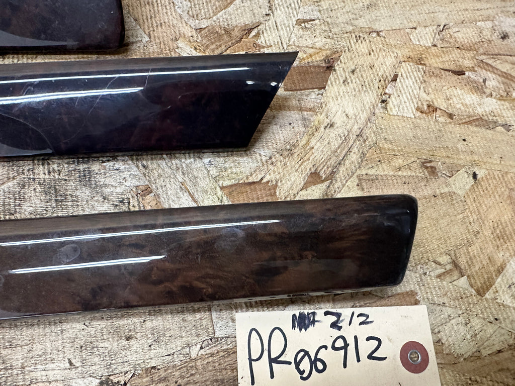 BMW 99-06 E46 6 PIECE BURLED WOOD INTERIOR TRIM SET OEM 8200720+8203826+MORE