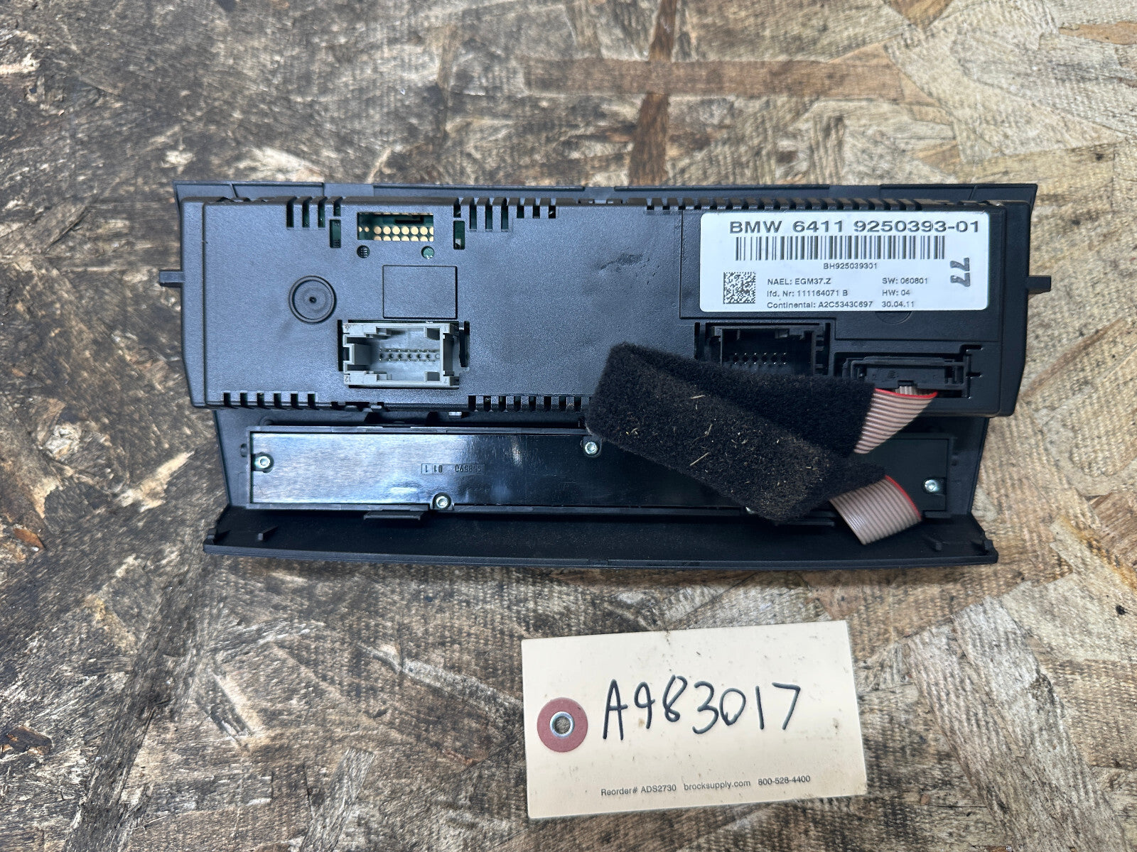 BMW 04-13 E81 E88 E90 E84 1/3 SERIES X1 AC CLIMATE CONTROL PANEL OEM 9250393