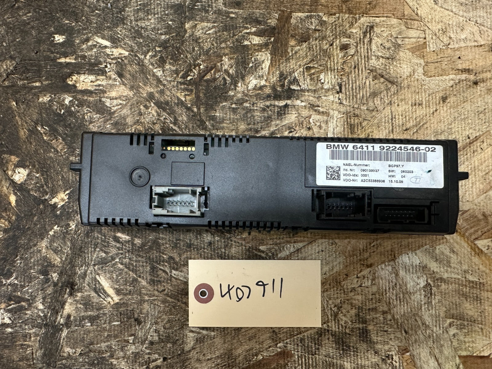 BMW 06-12 E90 CLIMATE CONTROL PANEL+HILL DESCENT MODULE OEM 9224546+6962612