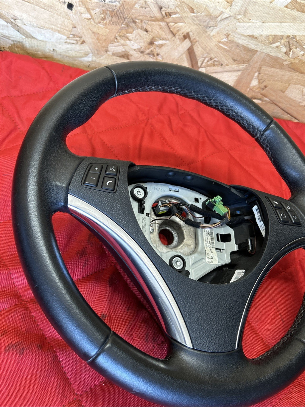 BMW 2006-2013 E9X 3 SERIES BLACK LEATHER STEERING WHEEL SPORT OEM 3051626