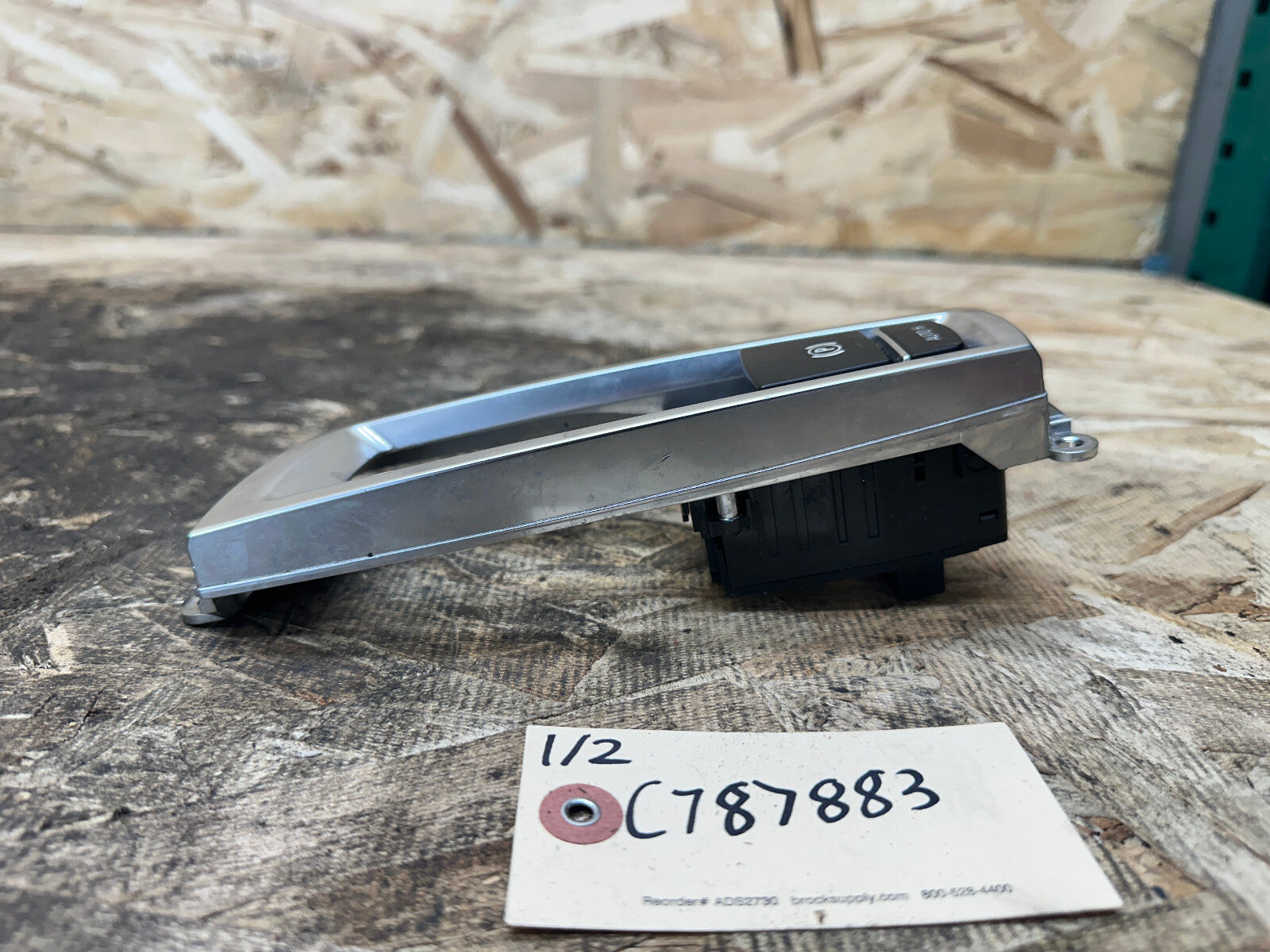 BMW 09-18 5/6 SERIES X3 X4 PARKING BRAKE SWITCH + TRIM SILVER OEM 9217594